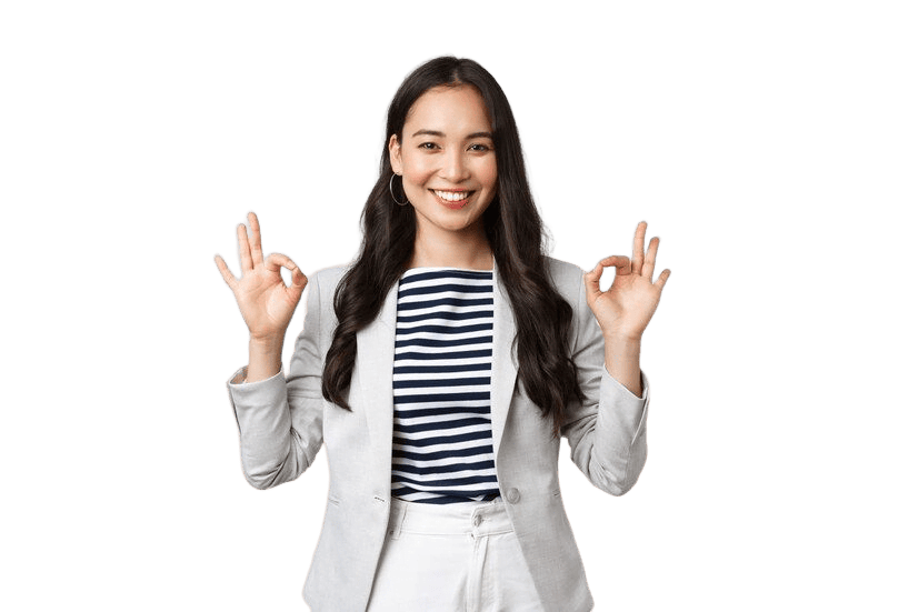 Business Finance Employment Female Successful Entrepreneurs Concept Friendly Looking Professional Smiling Businesswoman Guarantee Best Quality Good Deal Show Okay Gesture No Problem 1258 59139 Bigdomain.my Malaysia Domain &Amp; Hosting